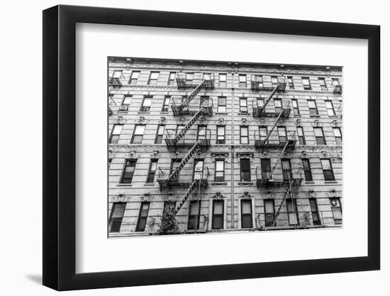 A Fire Escape of an Apartment Building in New York City-kasto-Framed Photographic Print