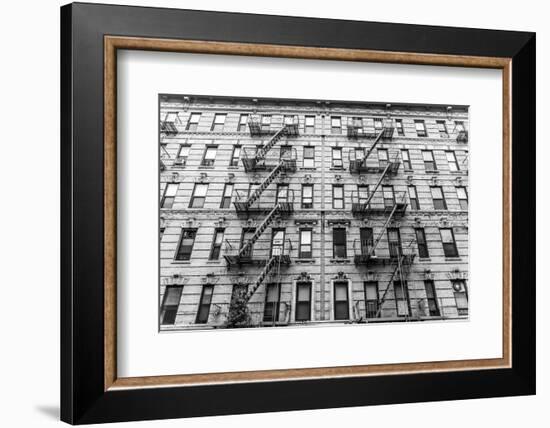 A Fire Escape of an Apartment Building in New York City-kasto-Framed Photographic Print