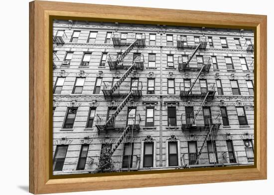 A Fire Escape of an Apartment Building in New York City-kasto-Framed Premier Image Canvas