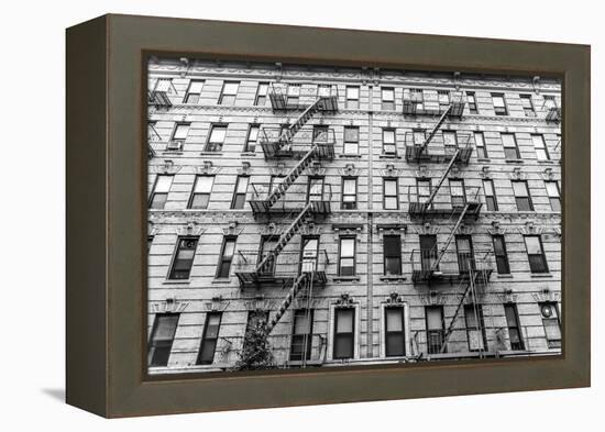 A Fire Escape of an Apartment Building in New York City-kasto-Framed Premier Image Canvas