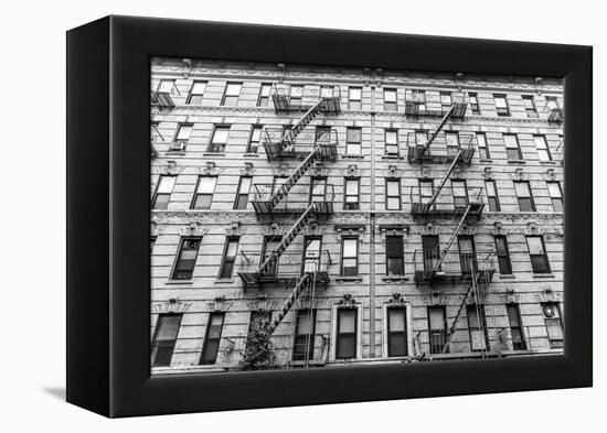 A Fire Escape of an Apartment Building in New York City-kasto-Framed Premier Image Canvas