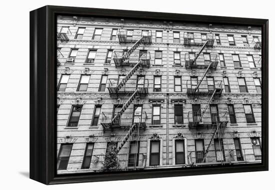 A Fire Escape of an Apartment Building in New York City-kasto-Framed Premier Image Canvas