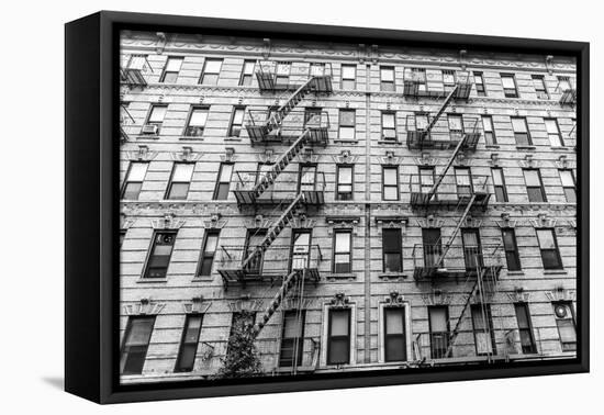 A Fire Escape of an Apartment Building in New York City-kasto-Framed Premier Image Canvas