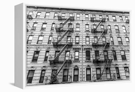 A Fire Escape of an Apartment Building in New York City-kasto-Framed Premier Image Canvas