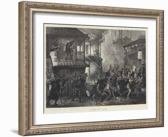 A Fire in Japan-null-Framed Giclee Print