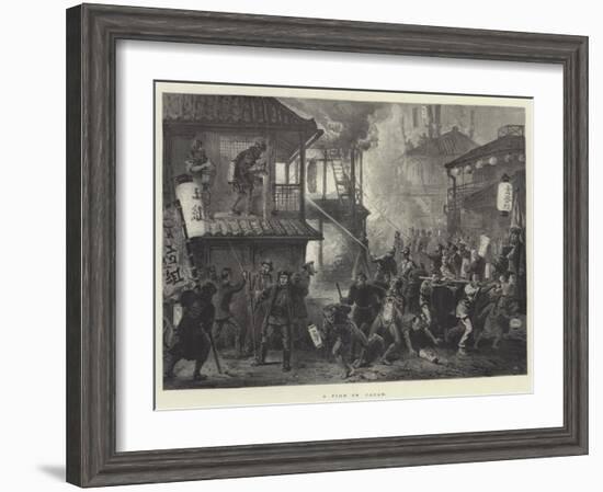 A Fire in Japan-null-Framed Giclee Print