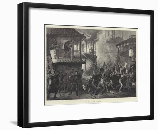 A Fire in Japan-null-Framed Giclee Print