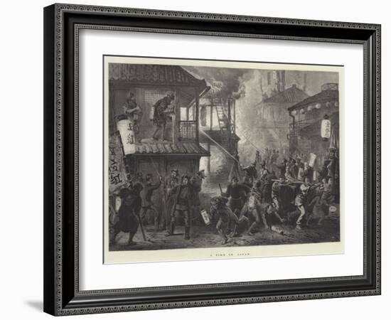 A Fire in Japan-null-Framed Giclee Print