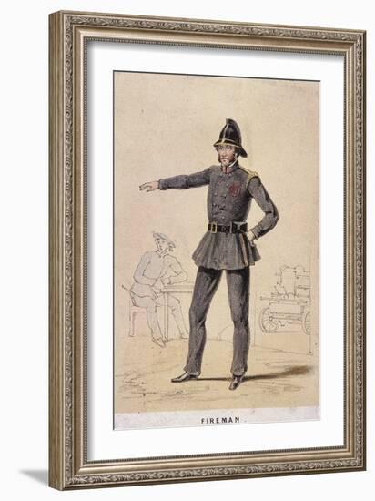 A Fireman, 1855-Day & Son-Framed Giclee Print