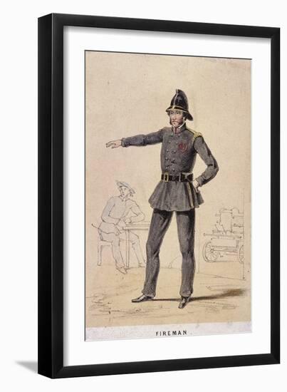 A Fireman, 1855-Day & Son-Framed Giclee Print