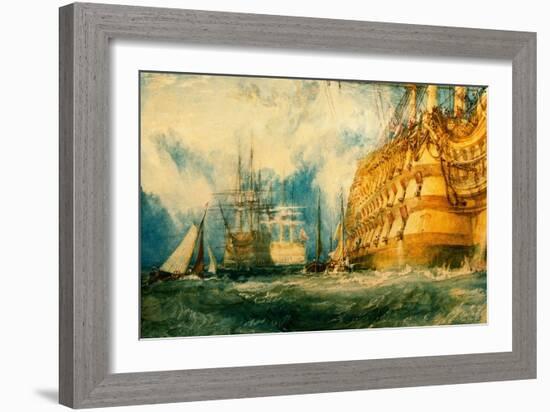 A First Rate Taking in Stores, 1818-J. M. W. Turner-Framed Giclee Print