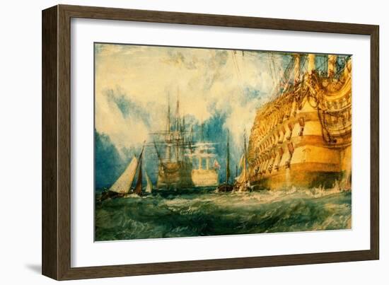 A First Rate Taking in Stores, 1818-J. M. W. Turner-Framed Giclee Print