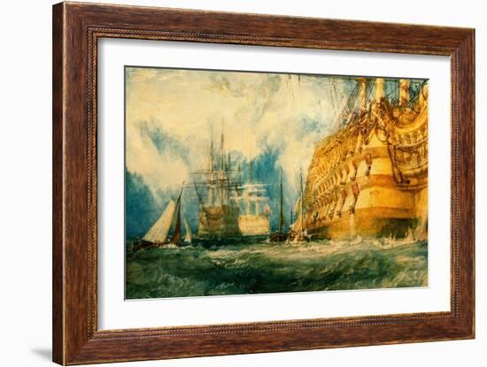 A First Rate Taking in Stores, 1818-J. M. W. Turner-Framed Giclee Print