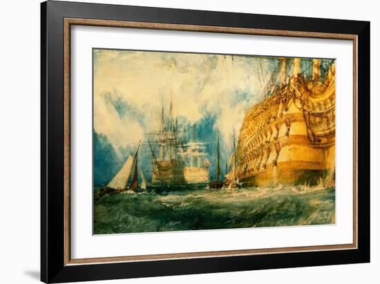 A First Rate Taking in Stores, 1818-J. M. W. Turner-Framed Giclee Print