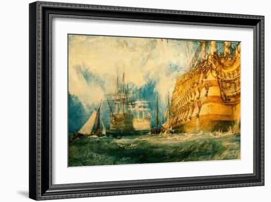 A First Rate Taking in Stores, 1818-J. M. W. Turner-Framed Giclee Print