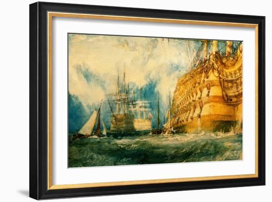 A First Rate Taking in Stores, 1818-J. M. W. Turner-Framed Giclee Print