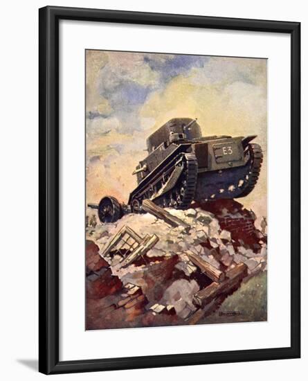 A First World War Tank-J. Allen Shuffrey-Framed Giclee Print