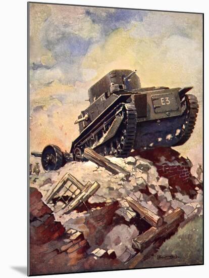 A First World War Tank-J. Allen Shuffrey-Mounted Giclee Print