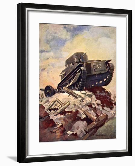 A First World War Tank-J. Allen Shuffrey-Framed Giclee Print