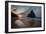 A Fisherman at Cacimba Do Padre with the Two Brothers Rock Formation at Sunset-Alex Saberi-Framed Photographic Print