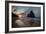 A Fisherman at Cacimba Do Padre with the Two Brothers Rock Formation at Sunset-Alex Saberi-Framed Photographic Print