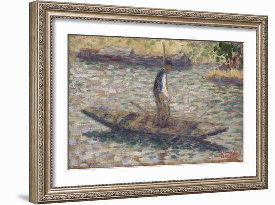 A Fisherman, C.1884-Georges Seurat-Framed Giclee Print