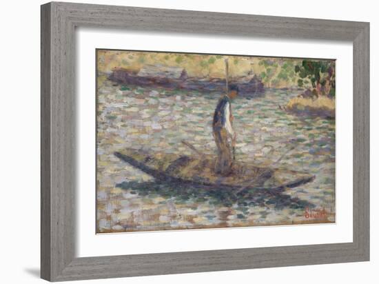 A Fisherman, C.1884-Georges Seurat-Framed Giclee Print