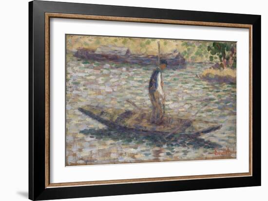 A Fisherman, C.1884-Georges Seurat-Framed Giclee Print