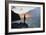 A Fisherman Casts His Line on Cacimba Do Padre Beach at Sunset-Alex Saberi-Framed Photographic Print