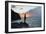 A Fisherman Casts His Line on Cacimba Do Padre Beach at Sunset-Alex Saberi-Framed Photographic Print