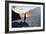 A Fisherman Casts His Line on Cacimba Do Padre Beach at Sunset-Alex Saberi-Framed Photographic Print