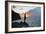 A Fisherman Casts His Line on Cacimba Do Padre Beach at Sunset-Alex Saberi-Framed Photographic Print