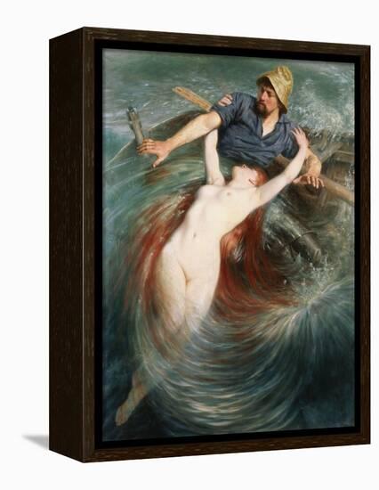 A Fisherman Engulfed by a Siren-Knut Ekvall-Framed Premier Image Canvas