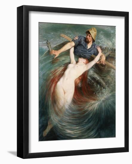 A Fisherman Engulfed by a Siren-Knut Ekvall-Framed Giclee Print