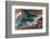 A fisherman fishes a Beryx splendens down a cliff in Fuerteventura island, Canary Islands, Spain, A-David Rocaberti-Framed Photographic Print