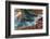 A fisherman fishes a Beryx splendens down a cliff in Fuerteventura island, Canary Islands, Spain, A-David Rocaberti-Framed Photographic Print