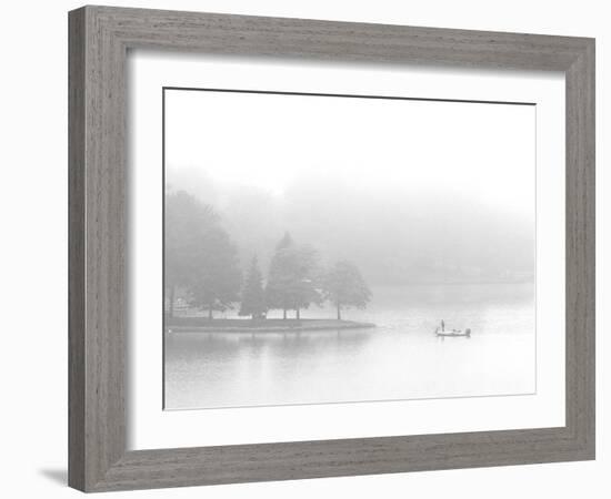 A Fisherman Fishes off the Point of a Peninsula-null-Framed Photographic Print