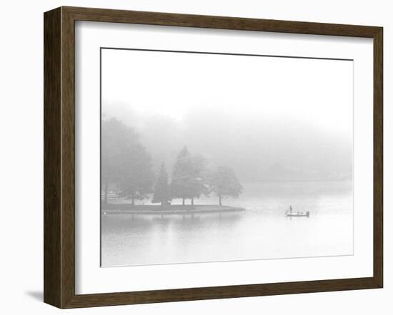 A Fisherman Fishes off the Point of a Peninsula-null-Framed Photographic Print