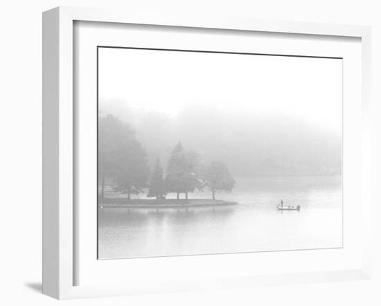 A Fisherman Fishes off the Point of a Peninsula-null-Framed Photographic Print