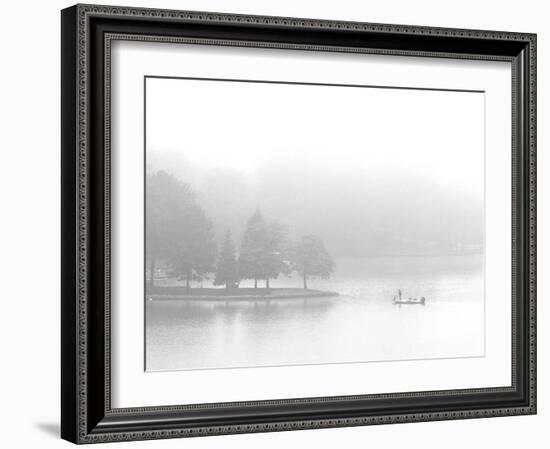 A Fisherman Fishes off the Point of a Peninsula-null-Framed Photographic Print