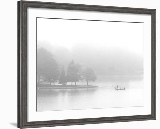 A Fisherman Fishes off the Point of a Peninsula-null-Framed Photographic Print