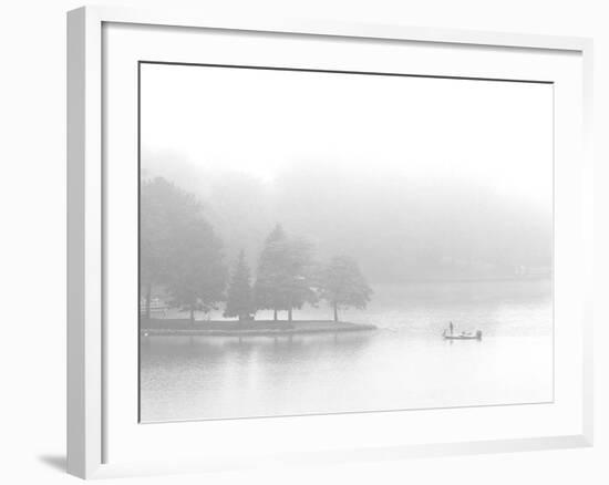 A Fisherman Fishes off the Point of a Peninsula-null-Framed Photographic Print