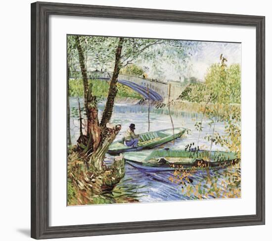 A Fisherman in His Boat-Vincent van Gogh-Framed Art Print