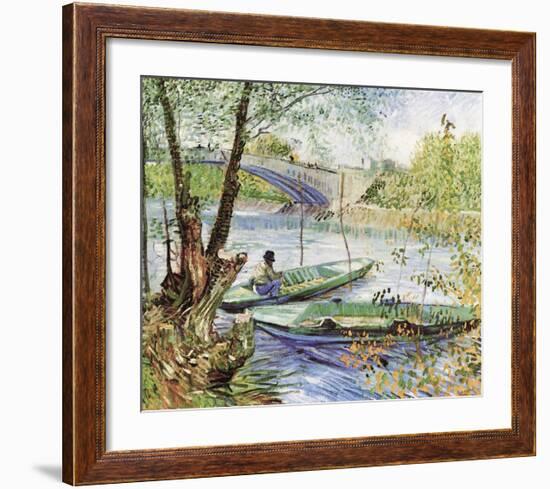 A Fisherman in His Boat-Vincent van Gogh-Framed Art Print