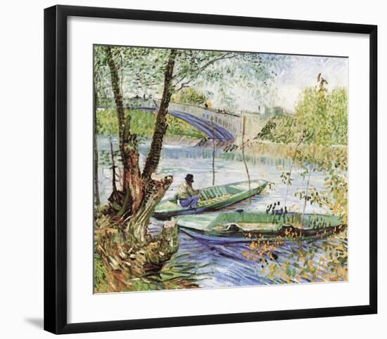 A Fisherman in His Boat-Vincent van Gogh-Framed Art Print