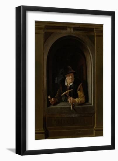 A Fishermans Wife-Gerard Dou-Framed Art Print