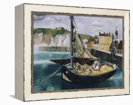 A Fishing Boat in Dieppe Harbour-Christopher Wood-Framed Premier Image Canvas