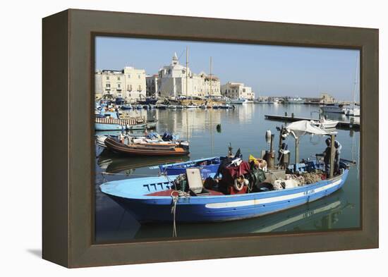 A Fishing Boat in the Harbour by the Cathedral of St. Nicholas the Pilgrim (San Nicola Pellegrino)-Stuart Forster-Framed Premier Image Canvas