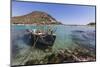 A Fishing Boat in the Turquoise Sea Surrounding the Sandy Beach, Punta Molentis, Villasimius-Roberto Moiola-Mounted Photographic Print