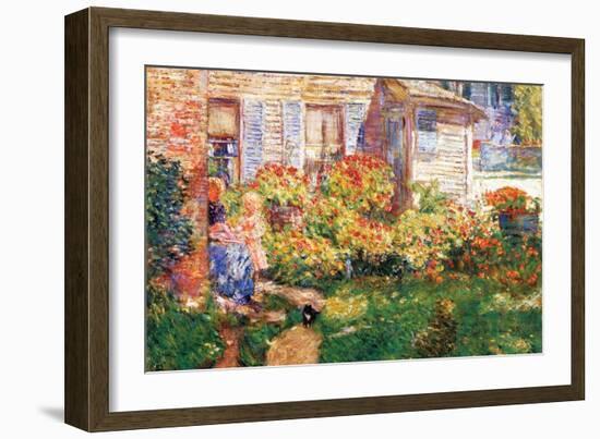 A Fishing Hut in Gloucester-Childe Hassam-Framed Art Print